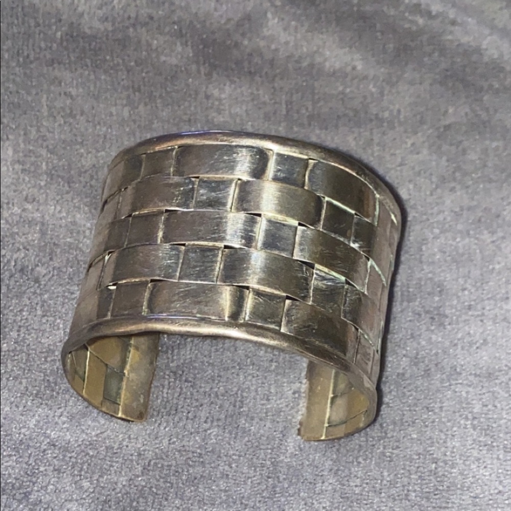 Rustic metal cuff bracelet